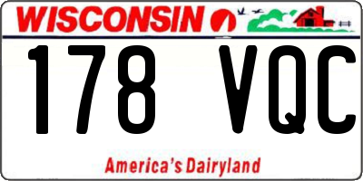 WI license plate 178VQC