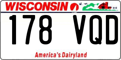 WI license plate 178VQD