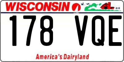 WI license plate 178VQE