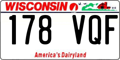 WI license plate 178VQF