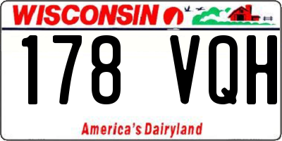 WI license plate 178VQH