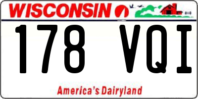WI license plate 178VQI