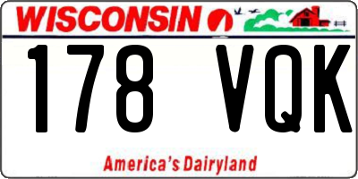 WI license plate 178VQK