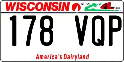WI license plate 178VQP