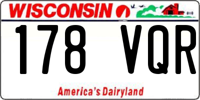 WI license plate 178VQR