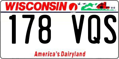 WI license plate 178VQS