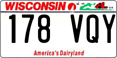 WI license plate 178VQY