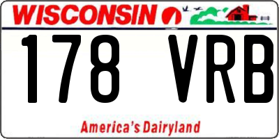 WI license plate 178VRB