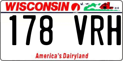 WI license plate 178VRH