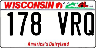 WI license plate 178VRQ