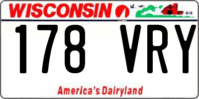 WI license plate 178VRY