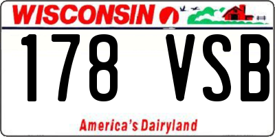 WI license plate 178VSB