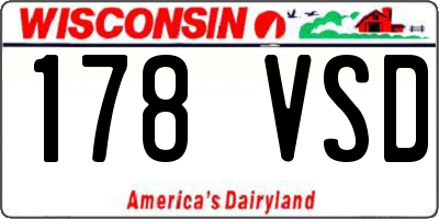 WI license plate 178VSD