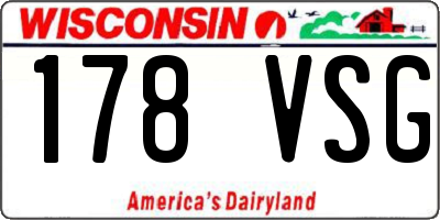 WI license plate 178VSG