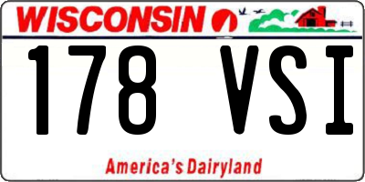 WI license plate 178VSI