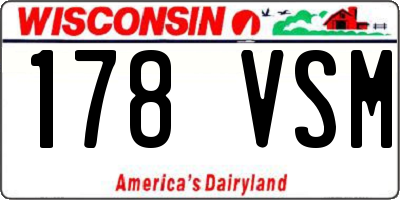 WI license plate 178VSM