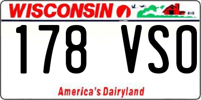 WI license plate 178VSO