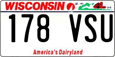 WI license plate 178VSU