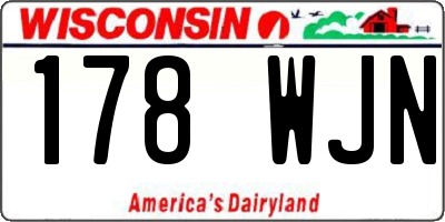 WI license plate 178WJN