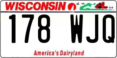 WI license plate 178WJQ