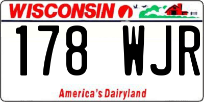 WI license plate 178WJR