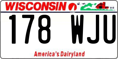 WI license plate 178WJU