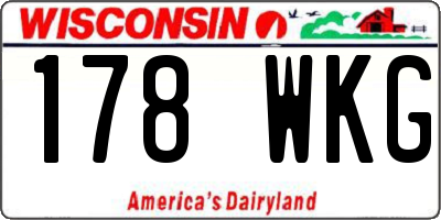 WI license plate 178WKG
