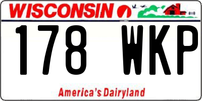 WI license plate 178WKP