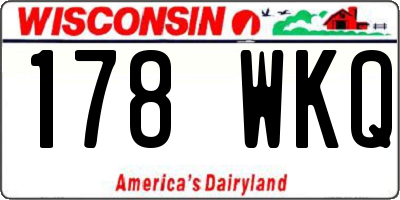 WI license plate 178WKQ