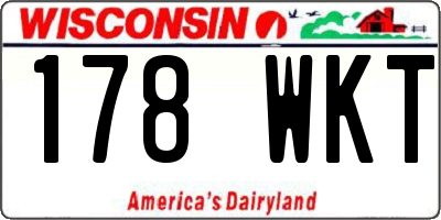 WI license plate 178WKT