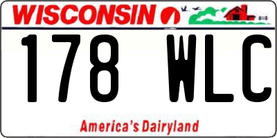 WI license plate 178WLC