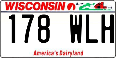 WI license plate 178WLH