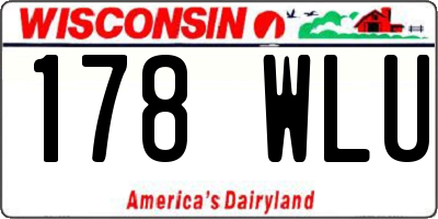 WI license plate 178WLU