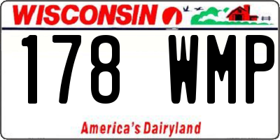 WI license plate 178WMP