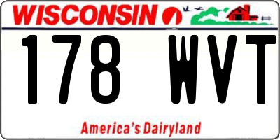 WI license plate 178WVT