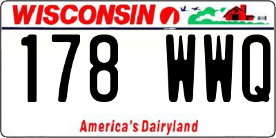 WI license plate 178WWQ