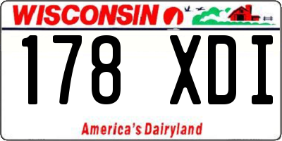 WI license plate 178XDI