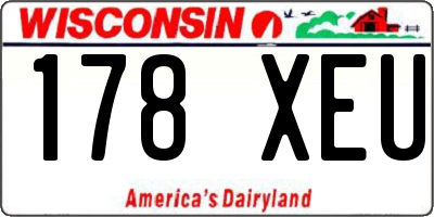 WI license plate 178XEU