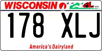 WI license plate 178XLJ