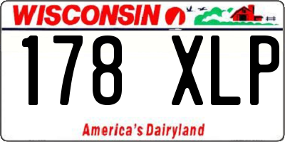 WI license plate 178XLP