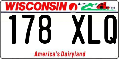 WI license plate 178XLQ