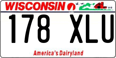 WI license plate 178XLU