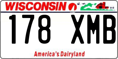 WI license plate 178XMB