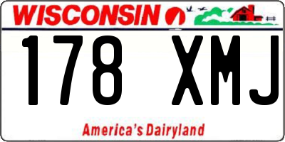 WI license plate 178XMJ
