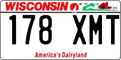 WI license plate 178XMT