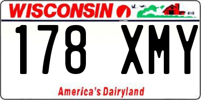 WI license plate 178XMY
