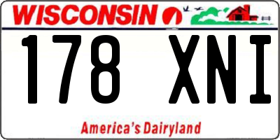 WI license plate 178XNI