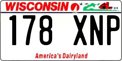 WI license plate 178XNP