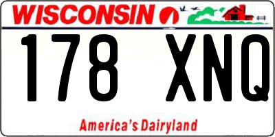 WI license plate 178XNQ