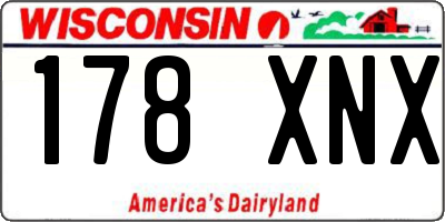 WI license plate 178XNX